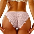 thumbnail image 5 of Itsame Womens Briefs, Breathable Stretch Sexy Lace Ladies Underwear Pink XL, 5 of 5