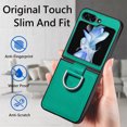 thumbnail image 3 of Allytech Galaxy Z Flip 7 Case, Samsung Z Flip 7 Case, PU Leather Slim Lightweight Back Cover with Ring Holder Shockproof Anti-Scratch Case for Samsung Galaxy Z Flip 7 5G - Green, 3 of 8