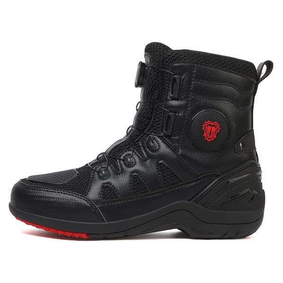 JG WOLVES - Motorcycle Boots - All-Season Comfort & Adventure - Waterproof Touring & Off-Road Riding Shoes - For Men & Women,Black,47