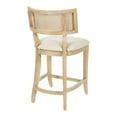 thumbnail image 6 of Home Square 3 Piece Coastal Linen Fabric Counter Stool Set in Beige, 6 of 7