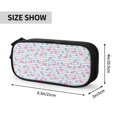 thumbnail image 3 of Uemuo Flamingo and Pineapple Printed Pencil Pen Case, Portable Pencil Pouch with Zipper, Compact Stationery Bag Makeup Bag, Pencil Bag for Home Office, 3 of 9