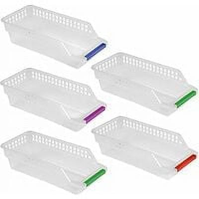 Refrigerator Storage, Stackable Refrigerator Basket, Plastic Storage Basket for Home and Kitchen Collection 5pcs