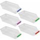 thumbnail image 1 of Almacenamiento para refrigerador, cesta apilable para refrigerador, cesta de almacenamiento de plástico para colección de hogar y cocina, 5 piezas, 1 of 1