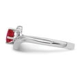thumbnail image 3 of Sterling Silver Rhodium-plated Ruby and Diamond Ring, 3 of 6
