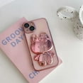 thumbnail image 4 of Cute Bunny Hidden Stand Compatible with iPhone 15 Pro Case, Clear Soft TPU Bumper Shockproof 3D Mirror Rabbit Bracket Designer Phone Case with Camera Protection for Women, Girl - Pink, 4 of 6