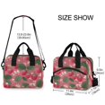 thumbnail image 3 of Insulated Crossbody Lunch Bag 10L Lunch Tote with Adjustable Shoulder Strap for Work Office Picnic Strawberries and Green Leaves, 3 of 6