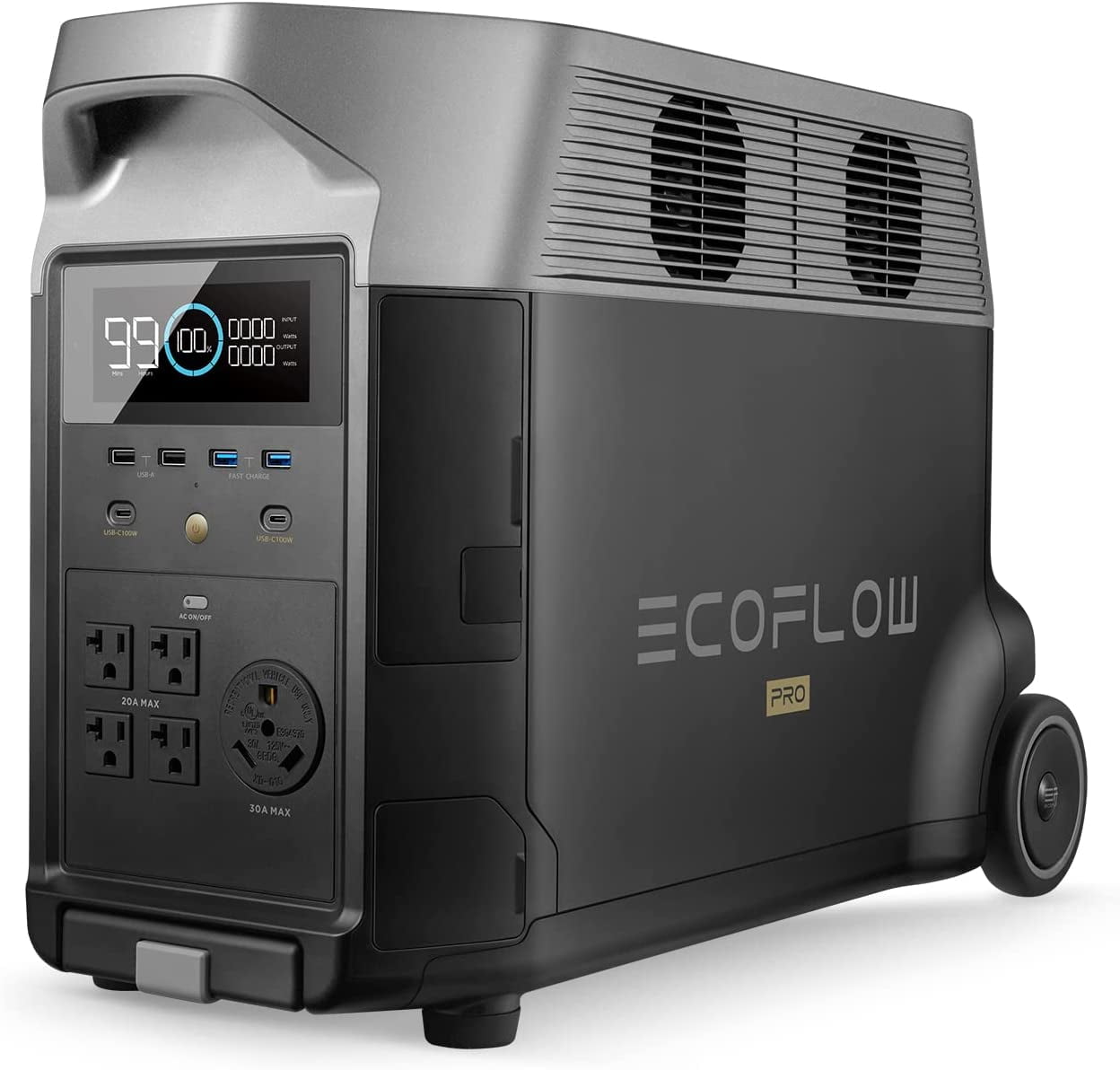 EcoFlow DELTA Pro Portable Power Station 3600Wh Capacity Solar 
