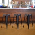 thumbnail image 5 of AmeriHome Loft Black Metal Bar Stool - 3 Piece, 5 of 5