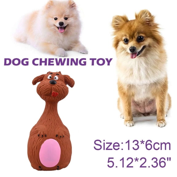 Dog Squeaky Latex Chew Toy, Durable Teething Toy With Cute Cartoon Design, Interactive Play Toy For Small Medium Dogs Indoor Outdoor Use