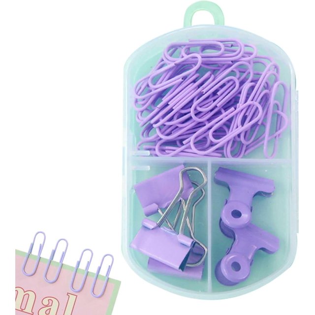 Clips para Papel y Clips para Papel - 45 Piezas Clips para Papel Clips para Papel - Clip de Escritorio