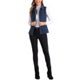 thumbnail image 2 of Chaqueta sin mangas con cremallera Inspire Chic para mujer, chaleco utilitario con bolsillos, M, azul marino, 2 of 5