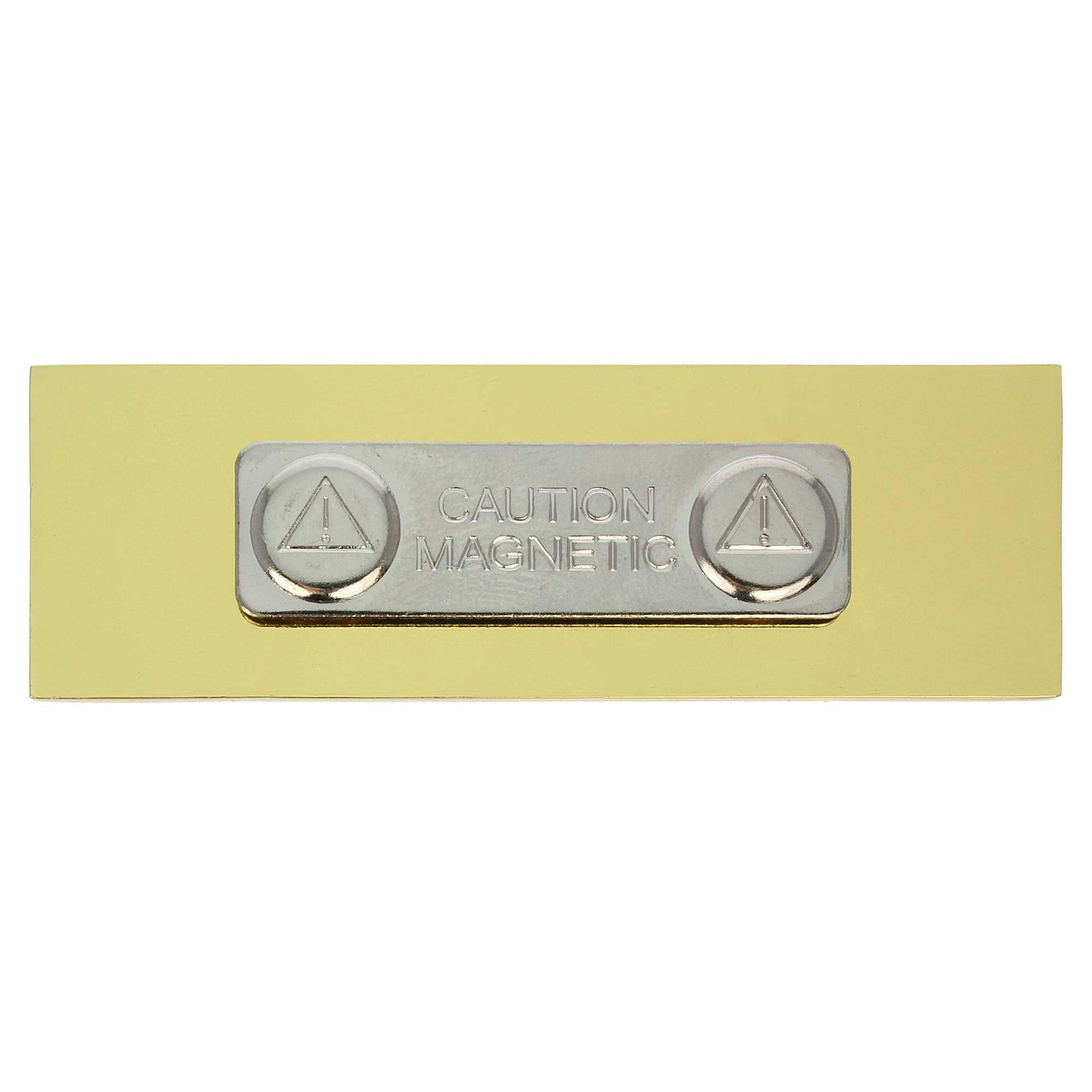 Church Greeter Magnetic Name Badges with Cross Gold Pack of 2