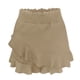 thumbnail image 4 of Falda skate para mujer. Mini shorts de playa cruzados. Shorts de lino con volantes y cintura alta, cintura elástica para looks informales, para ir a nadar o para llevar con ropa urbana. Combínalos, 4 of 5