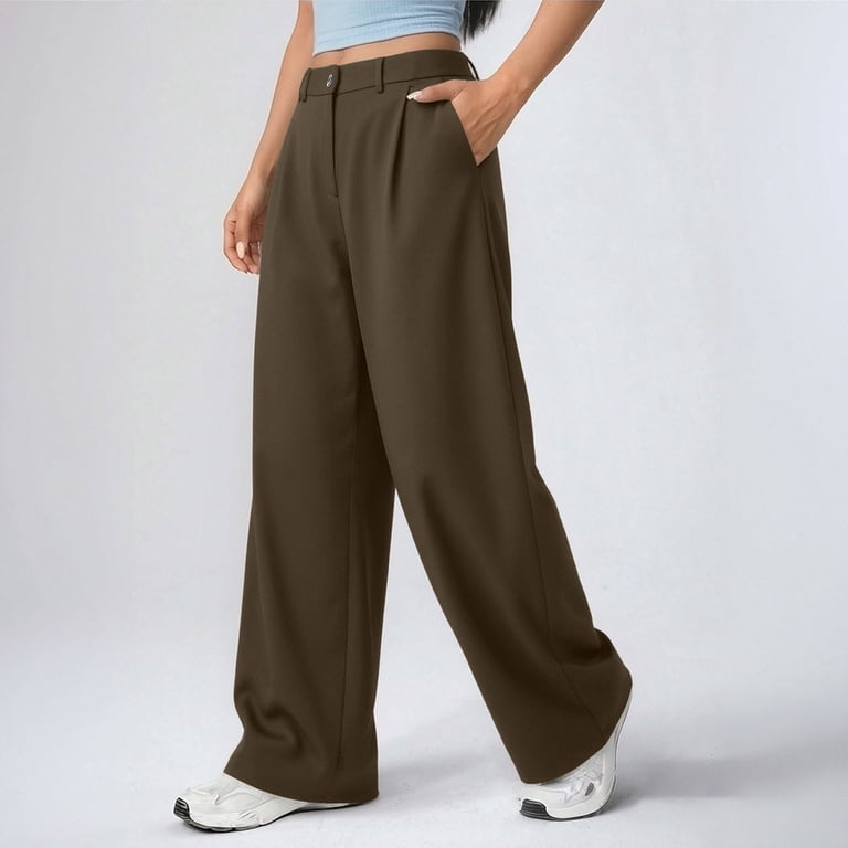 Pants for Women, Womens Wide Leg Pants Stretchy Work Dress Pants High Waist Business Casual Slacks Trousers