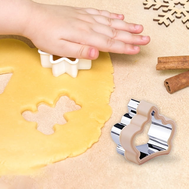 1PC Cookie Mold Easter Cookie Cutter Set 10 Different Shapes Including Egg Chick Rabbit Stainless Steel Cutter Vegetable Cutter Shape Cookie Cutter Bake Lunch Box Holiday Party Gift Beige