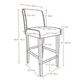thumbnail image 4 of Ira Smooth Fabric Upholstered Counter Height Bar Stool with Wood Legs, 4 of 4