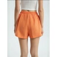 thumbnail image 3 of Linen High Waist Elastic Waist Shorts, 3 of 4