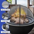 thumbnail image 2 of ModFusion 36" Heavy-Duty Steel Fire Pit Lid with Handle, Round Snuffer Cover, Weather-Resistant, Black, 2 of 8