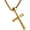 Gold - PH 4:13, variant on Baseball Cross Sports Pendant Stainless Steel Baseball Bat Cross Necklace, Large and Small