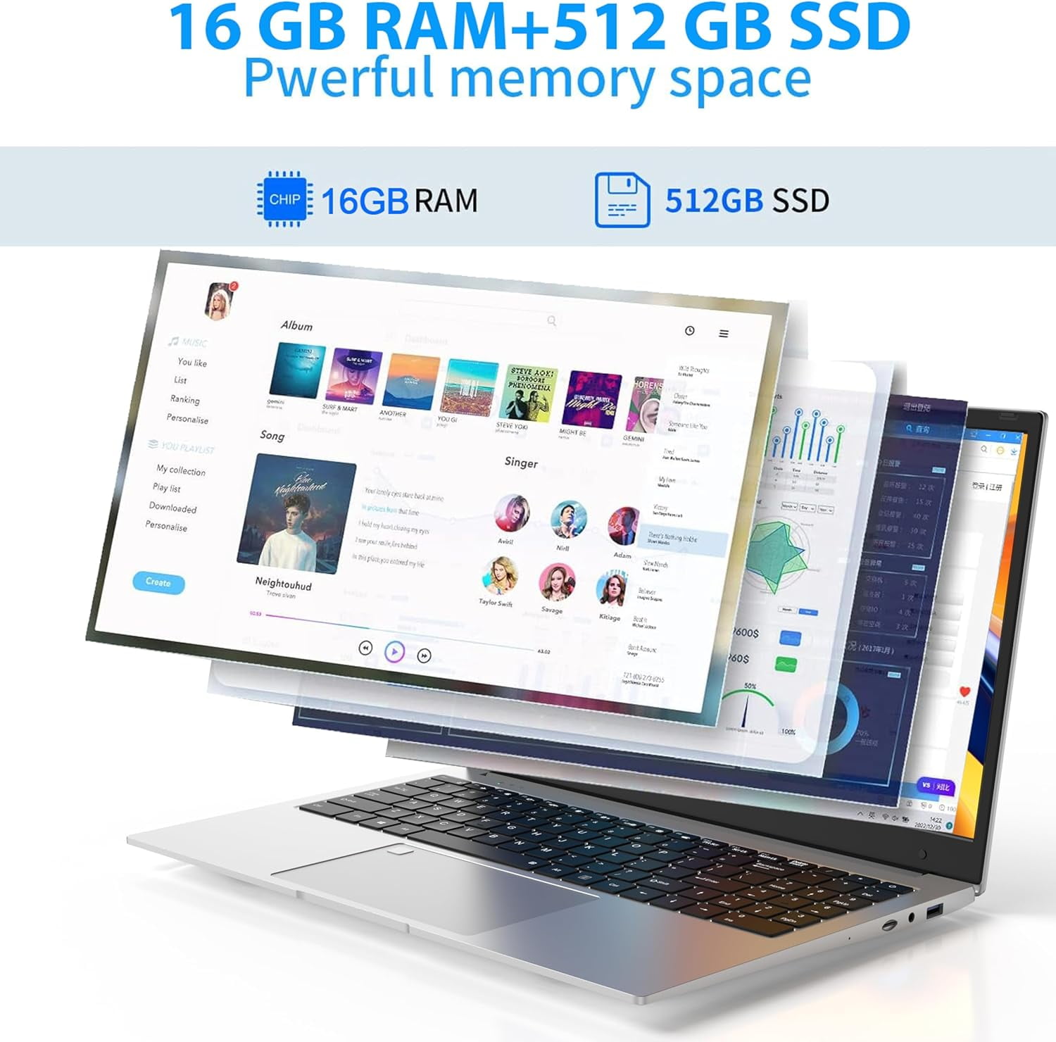 17.3 In Laptop Intel N5095 RAM16GB SSD512GB 1600*900 Barbados | Ubuy