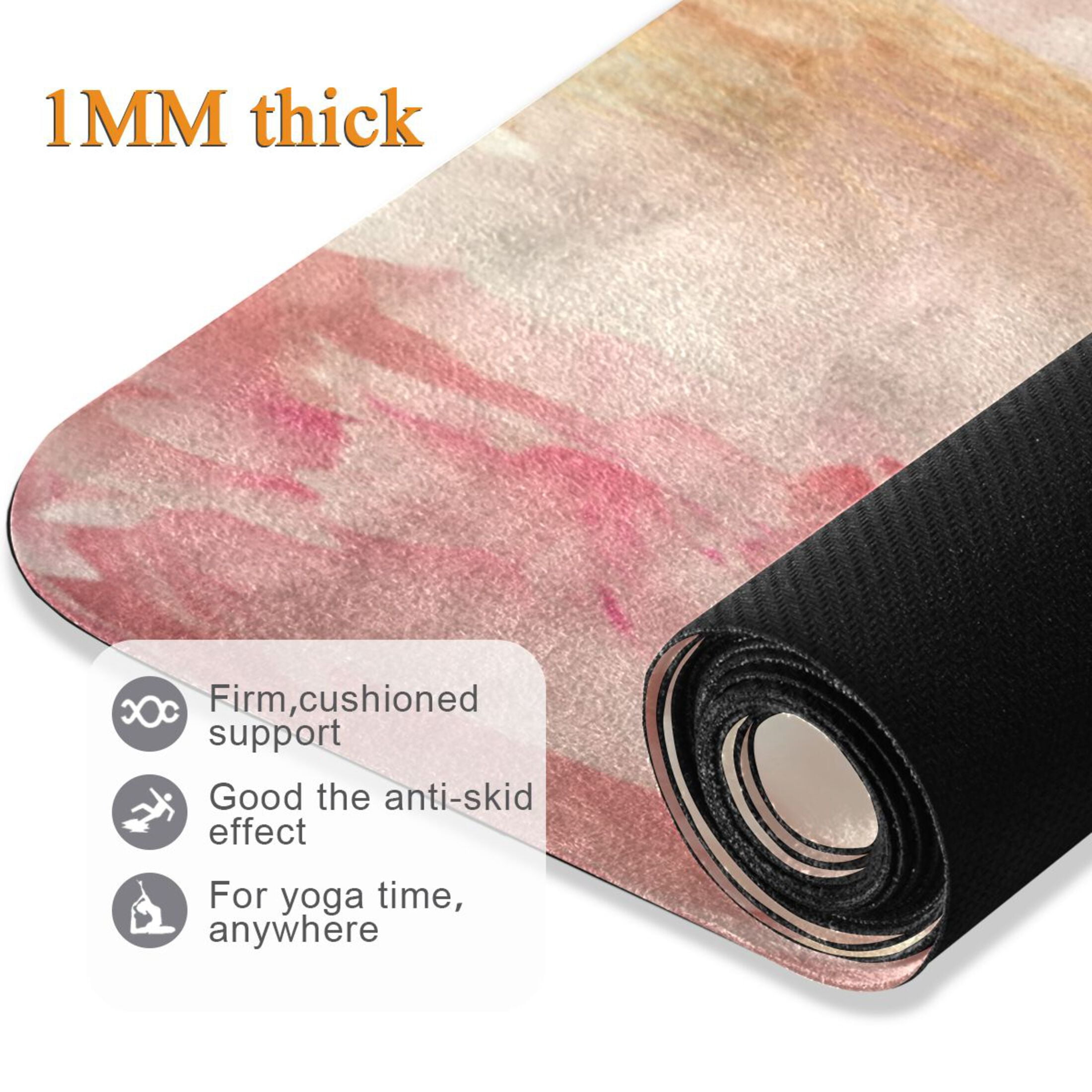 BZSMCE Yoga Mat Women Fitness Mat Cotton Candy Serenity Pattern