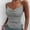 Gray, variant on Going Out Tops for Women Gray V-Neck Sleeveless Cami Solid Tank Tops Girls Tank Tops XXL