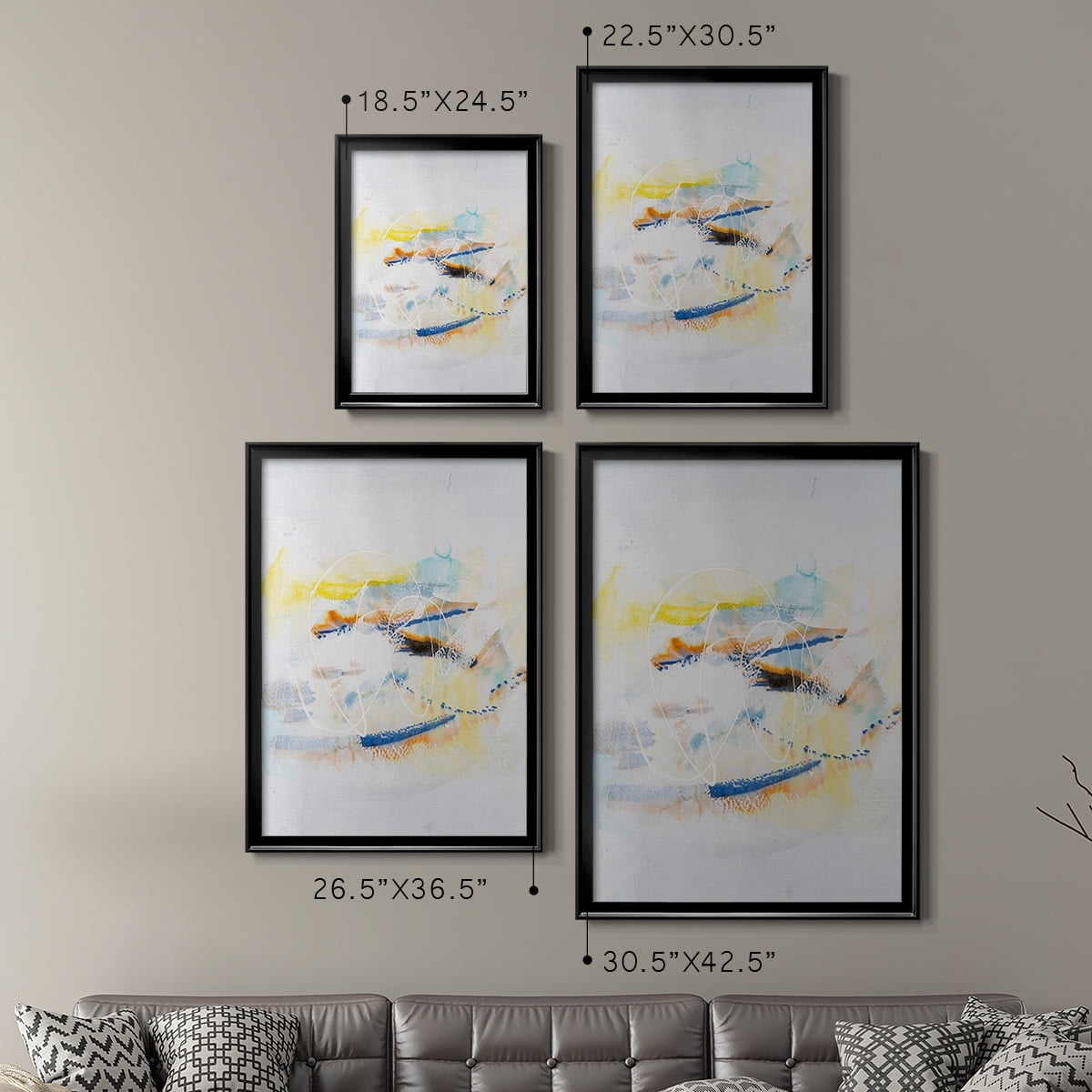 Spacial I Premium Framed Print, in Gold, Black, or Silver - Ready to Hang