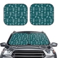 thumbnail image 2 of Goofa Tropical Pineapple Pattern 2 Piece Car Windshield Sun Shade Foldable | Front Windshield Shade for Sun, Heat and UV Rays | Sunshade for Car Front Window-Medium, 2 of 7