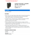thumbnail image 2 of Main Relay - Compatible with 1996 - 1997 Volvo 850, 2 of 2