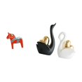 thumbnail image 1 of Figuras coleccionables de cisnes suecos, escultura animal de Dalecarlian, adorno de mesa, artesanía artística, decoración para parejas, ideal para est, 1 of 8