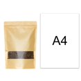 thumbnail image 2 of 50pcs Kraft Zip Lock Stand Up Bags Pouches With Notch And Matte Window, 2 of 5