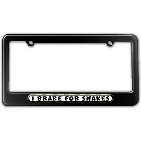 I Brake For Snakes License Plate Frame