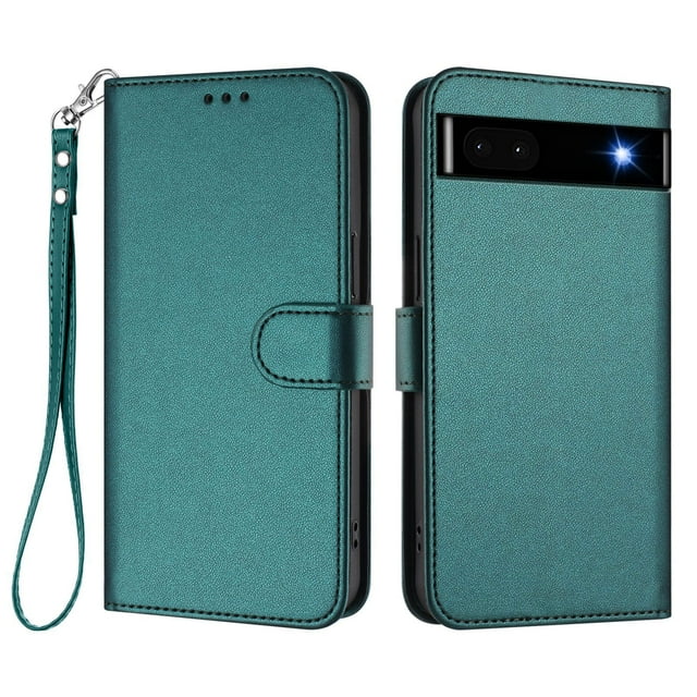 GANGXUN Wallet Case for Google Pixel 6A – Magnetic Closure, RFID Blocking, Wrist Strap, Wireless Charging Compatible