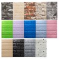 thumbnail image 5 of 10/20 piezas de pegatinas de pared de espuma 3D autoadhesivas para decoración de habitaciones, papel tapiz de ladrillo impermeable para despegar y pegar para decoración de interiores, 5 of 5
