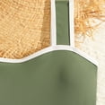 thumbnail image 3 of Girls One Piece Swimsuits Retro Square Neck Bathing Suits Teen Girl Swim Suit Kids Padded Swimwear, 3 of 6