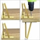 thumbnail image 4 of Paquete de 4 patas de muebles de metal dorado de 6 pulgadas para gabinete, soporte para TV, tocador, proyecto de bricolaje, 4 of 5