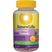 Renew Life Kids Probiotic Sour Gummies, 2 Billion, Fruit, 60 Ct