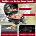 thumbnail image 2 of Topbuy Electric BBQ Grill Portable Standing Grill with Removable Non-Stick Warming Rack Adjustable Temperature 1600 Watts Grill for Indoor & Outdoor Use Black, 2 of 10