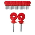 thumbnail image 2 of HILABEE 100Pcs Electric Fence Insulators Premium Fence Circle Post Wood Post Insulator Red, 2 of 9