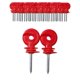 thumbnail image 2 of 100 piezas de aisladores de tornillo para cercas eléctricas, aisladores de cerca para granjas, fáciles de instalar, prácticos aisladores de postes de Rojo, 2 of 9