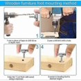 thumbnail image 4 of 30 Pcs Adjustable Furniture Feet Regulating Screw Round M6 Thread Leveling Feet Height Adjustable Feet (white), 4 of 5