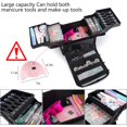 thumbnail image 4 of Bolsa de viaje negra Deciniee para llevar maquillaje, tren, para mujer, 4 of 7