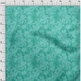 thumbnail image 3 of oneOone Polyester Lycra Turquoise Blue Fabric Florals Sewing Material Print Fabric By The Yard 56 Inch Wide, 3 of 4