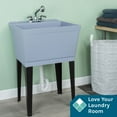 thumbnail image 3 of Tehila Grey 19 Gallon Utility Sink Chrome Finish Pull-Out Faucet for Laundry Room, Basement, Garage, 3 of 9
