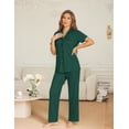 thumbnail image 2 of Ekouaer Womens Pajama Sets Button Down Pjs 2 Piece Short Sleeve Sleepwear with Pants Soft Loungewear, 2 of 6