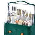 thumbnail image 6 of Cosmetic Organiser Case Makeup Storage Organizer Portable Jewelry and Perfume Organizers Desk Storage Boxes Container for Vanity Bathroom Green, 6 of 7