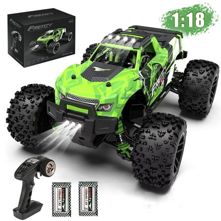 Beefunni RC Car 1:18 All Terrain, 40 MPH High Speed 4WD Off-Road RC Trucks, with 2.4 GHz Remote Control, 4X4 Waterproof Monster Truck  with 2 Rechargeable Batteries, Toys Gifts for Boys Kids Adults