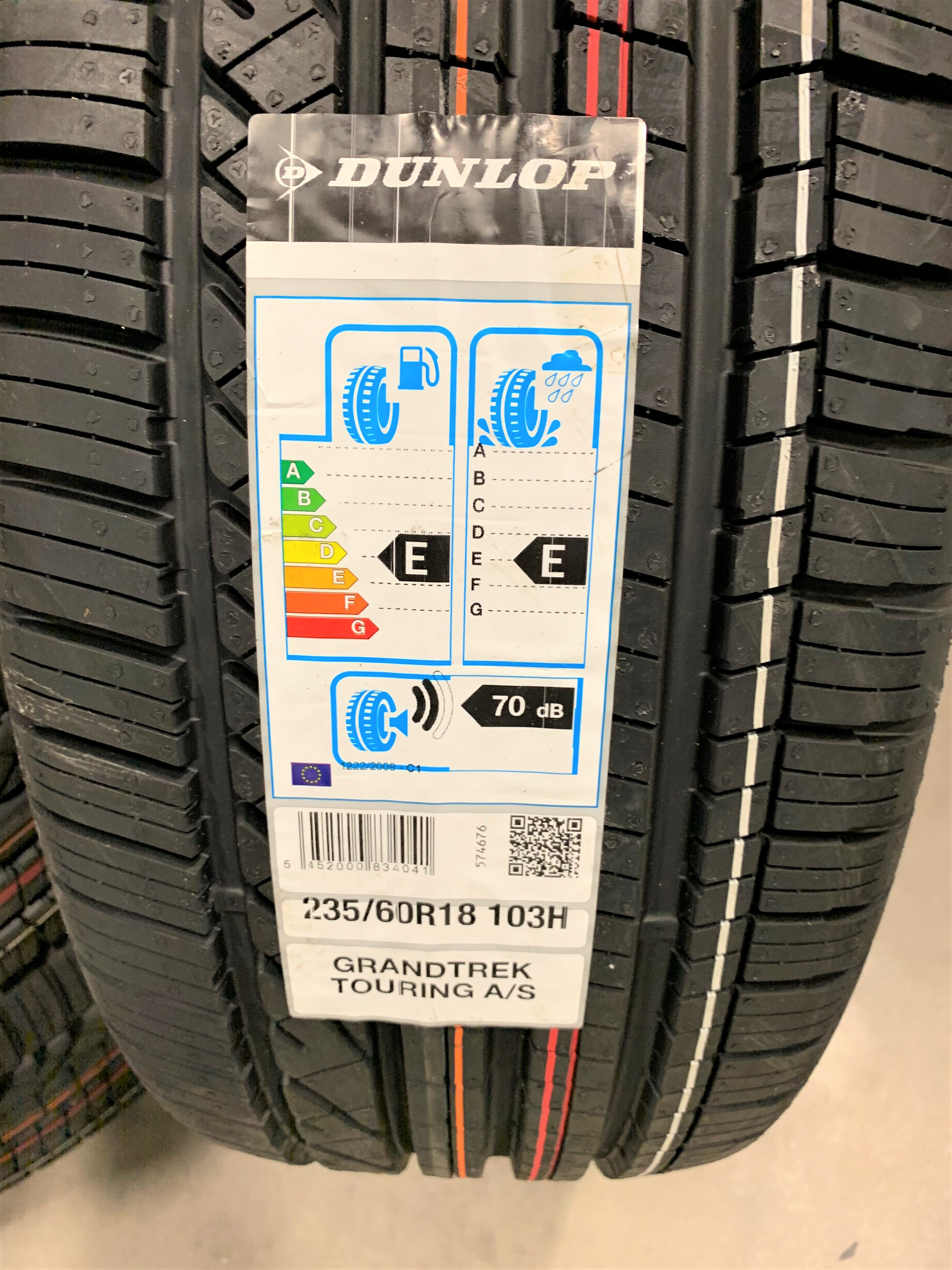 Dunlop Grandtrek Touring A/S 235/60R18 103H (AO) AS All Season Tire