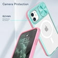 thumbnail image 5 of Case for iPhone 11 Pro Max Compatible with Magsafe with Camera Cover Slide,Military Grade Shock Resistant Heavy Duty Clear Hard Back Protective Case Mint, 5 of 12