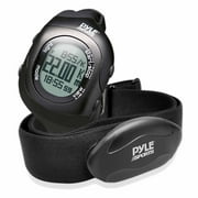 Pyle BT Fitness Heart Rate Monitoring Watch with Cordless Data Transmission and Sensor (Black)